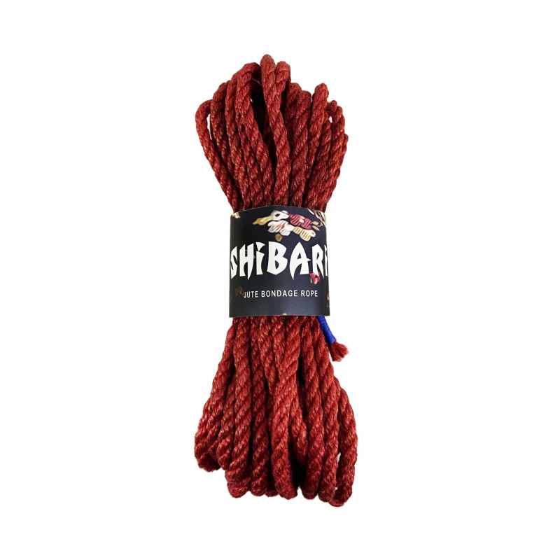 Джутовая веревка для Шибари Feral Feelings Shibari Rope, 8 м Красная Джутовая веревка для Шибари Feral Feelings Shibari Rope, 8 м Красная