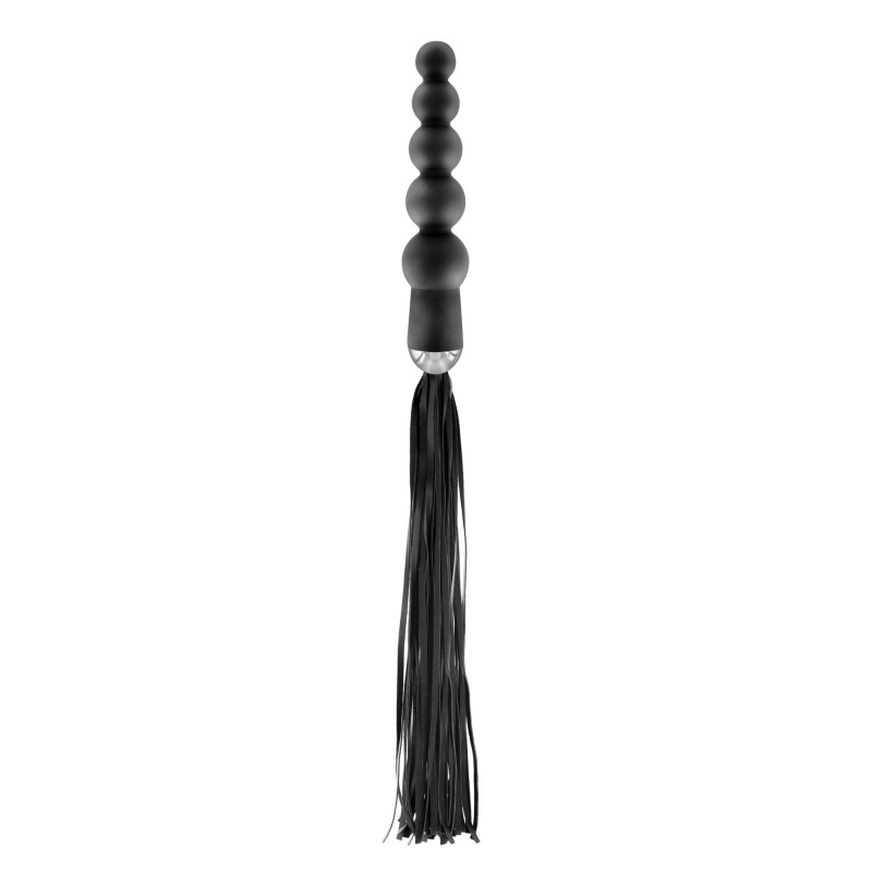 Флоггер с ручкой - анальными бусами Fetish Tentation Whip with Rosary Handle Флоггер с ручкой - анальными бусами Fetish Tentation Whip with Rosary Handle