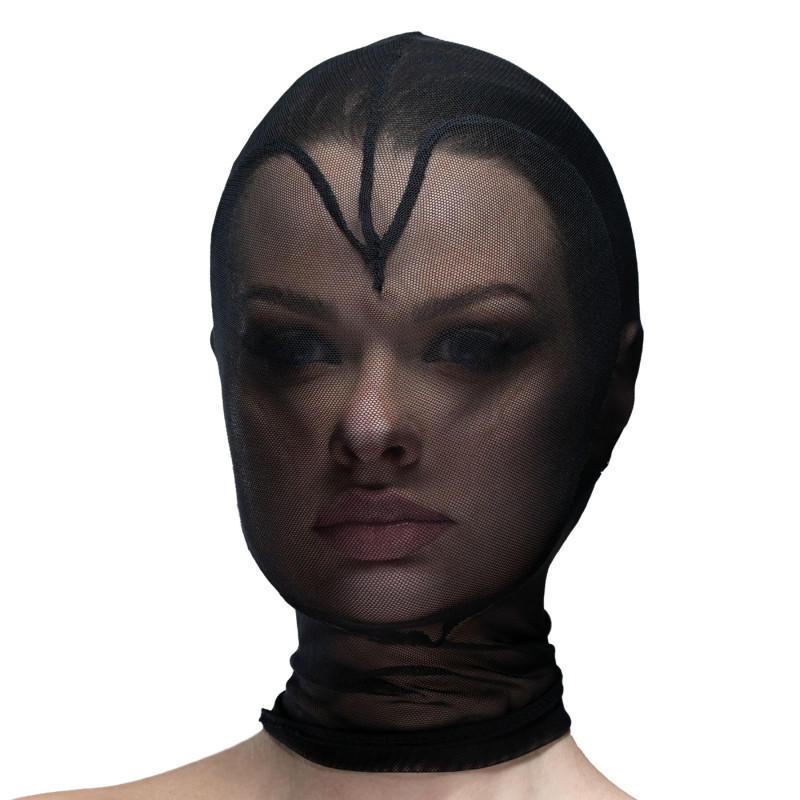 Маска серце сітка із повністю закритим обличчям Feral Feelings - Hearts Mask Black/Black Маска серце сітка із повністю закритим обличчям Feral Feelings - Hearts Mask Black/Black