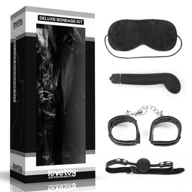 Набор БДСМ LoveToy Deluxe Bondage Kit (маска, вибратор, наручники, кляп) Набор БДСМ LoveToy Deluxe Bondage Kit (маска, вибратор, наручники, кляп)