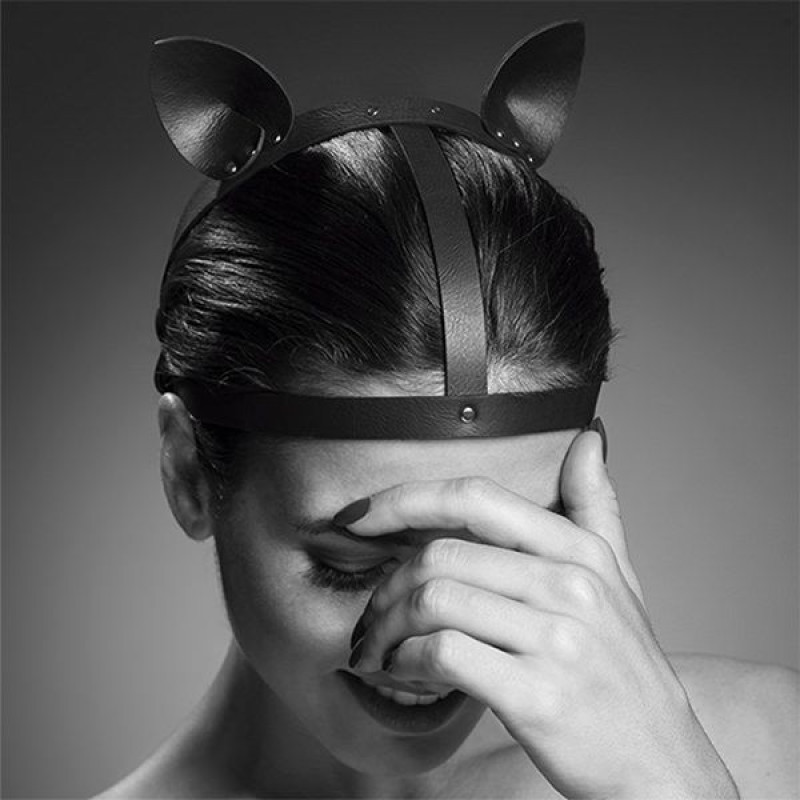 Маска кішечки Bijoux Indiscrets MAZE Cat Ears Headpiece Чорна Маска кішечки Bijoux Indiscrets MAZE Cat Ears Headpiece Чорна