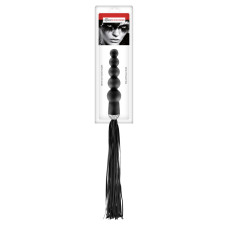 Флоггер с ручкой - анальными бусами Fetish Tentation Whip with Rosary Handle