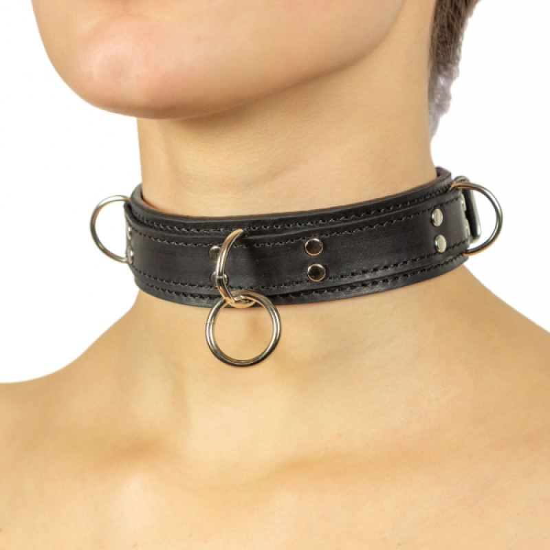 Премиум ошейник LOVECRAFT размер M черный