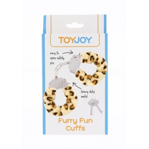 Наручники з хутром Toy Joy Furry fan cuffs Леопард