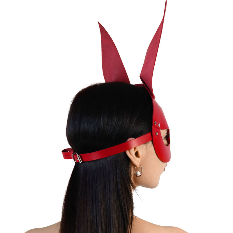 Шкіряна маска Зайчика Art of Sex - Bunny mask, колір Червоний Шкіряна маска Зайчика Art of Sex - Bunny mask, колір Червоний