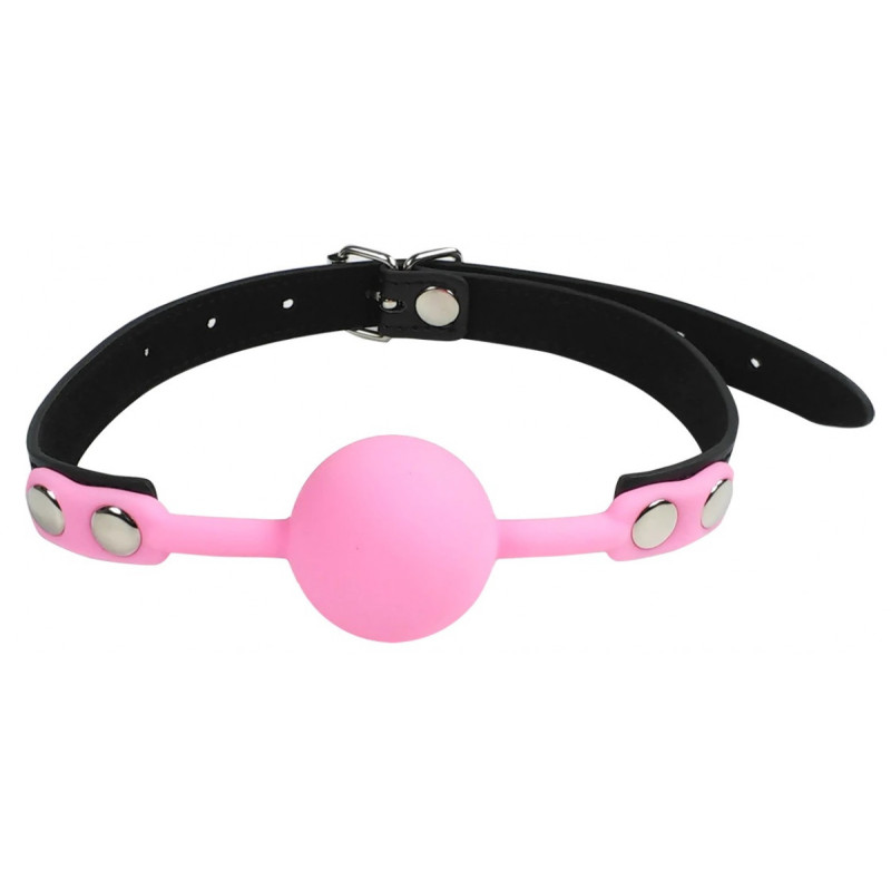 Кляп силиконовый DS Fetish Silicone ball gag metal accesso pink Кляп силиконовый DS Fetish Silicone ball gag metal accesso pink