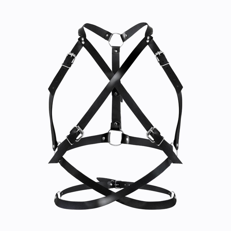 Женская портупея Art of Sex - Agnessa Leather harness, Черный XS-M Женская портупея Art of Sex - Agnessa Leather harness, Черный XS-M