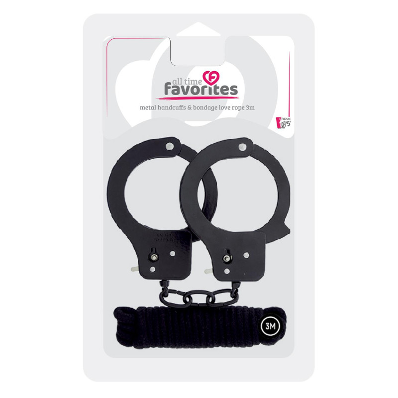 Набор Dreamtoys Bondx Metal Cuffs & Love Rope Set Черный Набор Dreamtoys Bondx Metal Cuffs & Love Rope Set Черный