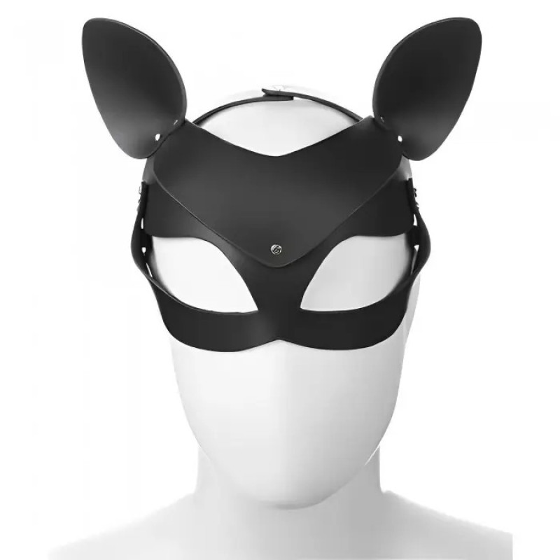 Маска кішечка DS Fetish Shiny cat Mask with studs Маска кішечка DS Fetish Shiny cat Mask with studs