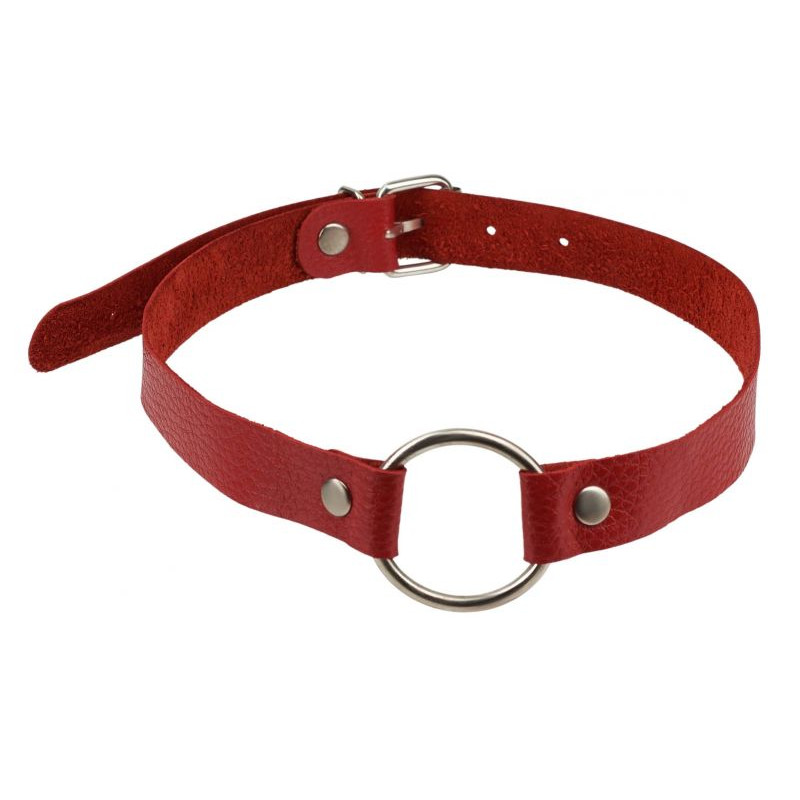 Кляп sLash Leather O-Ring Gag, Red Кляп sLash Leather O-Ring Gag, Red