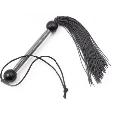Флогер DS Fetish FLOGGER черный, прозрачная ручка, 28 см