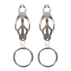 Зажимы-бабочки с кольцом Taboom Butterfly Clamps With Ring, серебристые