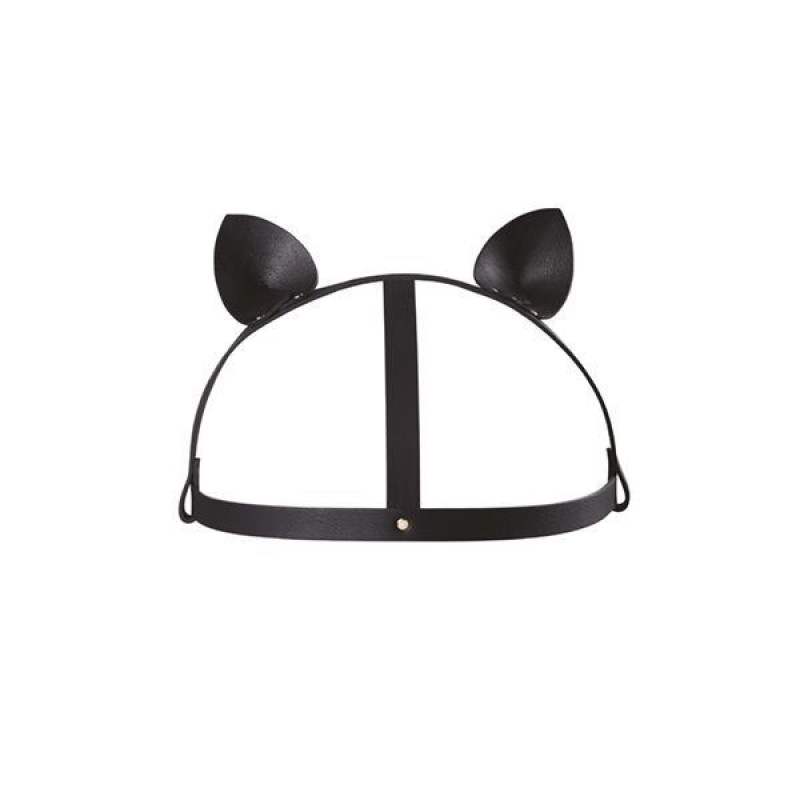 Маска кішечки Bijoux Indiscrets MAZE Cat Ears Headpiece Чорна Маска кішечки Bijoux Indiscrets MAZE Cat Ears Headpiece Чорна
