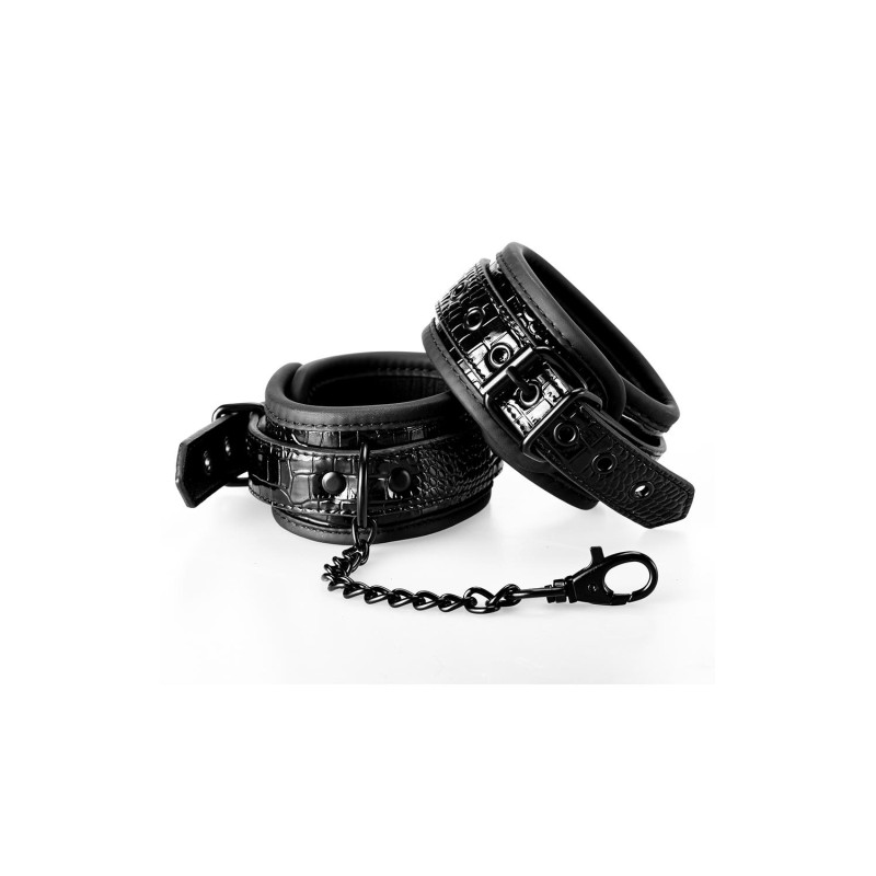 Наручники Dream toys BLAZE LUXURY HANDCUFF CROCO BLACK, Черный Наручники Dream toys BLAZE LUXURY HANDCUFF CROCO BLACK, Черный