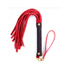 Флоггер DS Fetish Leather flogger S red 27 см