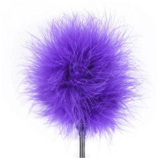 Тиклер на короткой ручке DS Fetish, перо, фиолетовый, 20 см