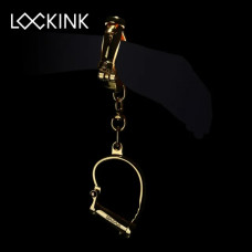 Наручники с короткой цепочкой Lockink, металлические, золотые