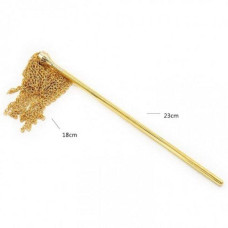 Золотой металлический тиклер DS Fetish из цепей 41 см. Золотой