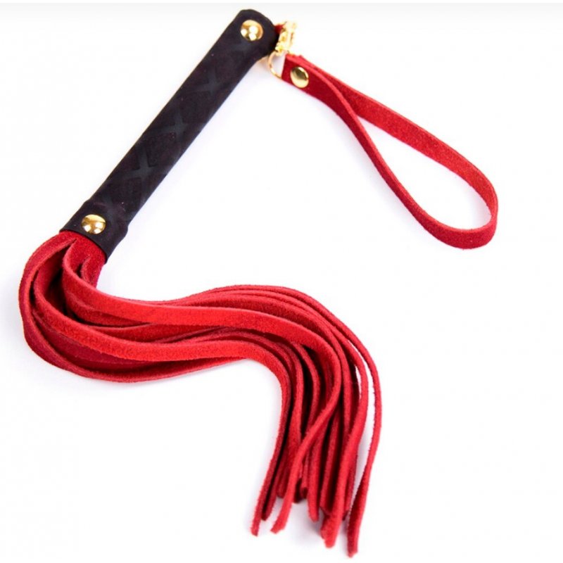 Флоггер DS Fetish Leather flogger S red 27 см Флоггер DS Fetish Leather flogger S red 27 см