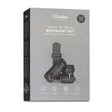 Набір для фіксації шиї та зап'ястя EasyToys, штучна шкіра, чорний