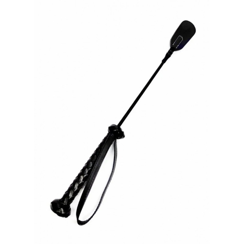 Стек з текстурованою ручкою та петелькою DS Fetish, екошкіра та метал, чорний, 45 см Стек з текстурованою ручкою та петелькою DS Fetish, екошкіра та метал, чорний, 45 см