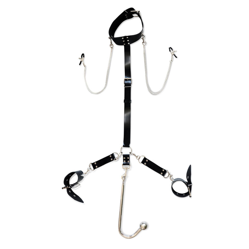 Бондажний набір з металевим анальним гаком Art of Sex Beatrice Bondage set with anal hook № 2 Бондажний набір з металевим анальним гаком Art of Sex Beatrice Bondage set with anal hook № 2