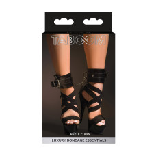 Поножи с цепочкой Taboom, веганская кожа, черные.