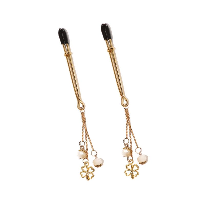 Зажимы для сосков Art of Sex - Nipple Clamps Golden Clover Зажимы для сосков Art of Sex - Nipple Clamps Golden Clover