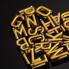 Чокер UPKO с надписью KITTY из итальянской кожи, черный с золотой фурнитурой