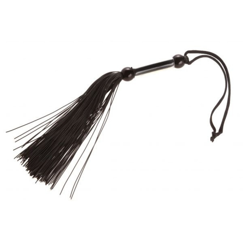 Флогер DS Fetish FLOGGER черный, прозрачная ручка, 51 см