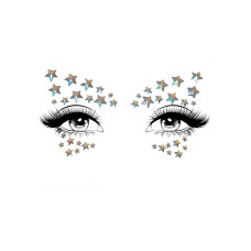 Прикраса-зірочки для тіла Leg Avenue Celeste face jewels sticker, наліпки, світяться у темряві