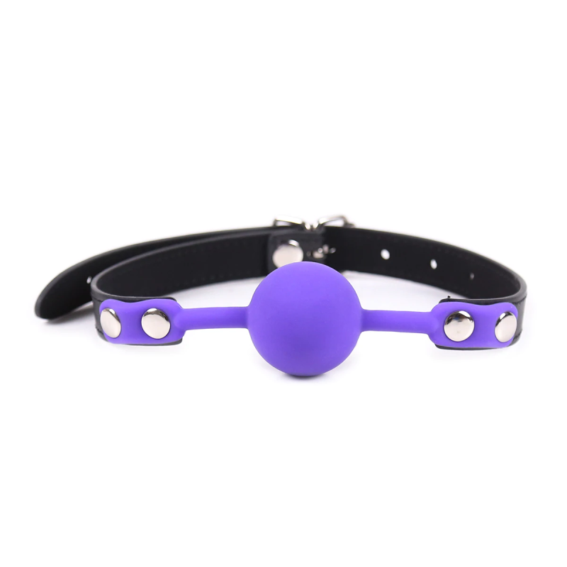 Кляп силиконовый DS Fetish Silicone ball gag metal accesso purple Кляп силиконовый DS Fetish Silicone ball gag metal accesso purple