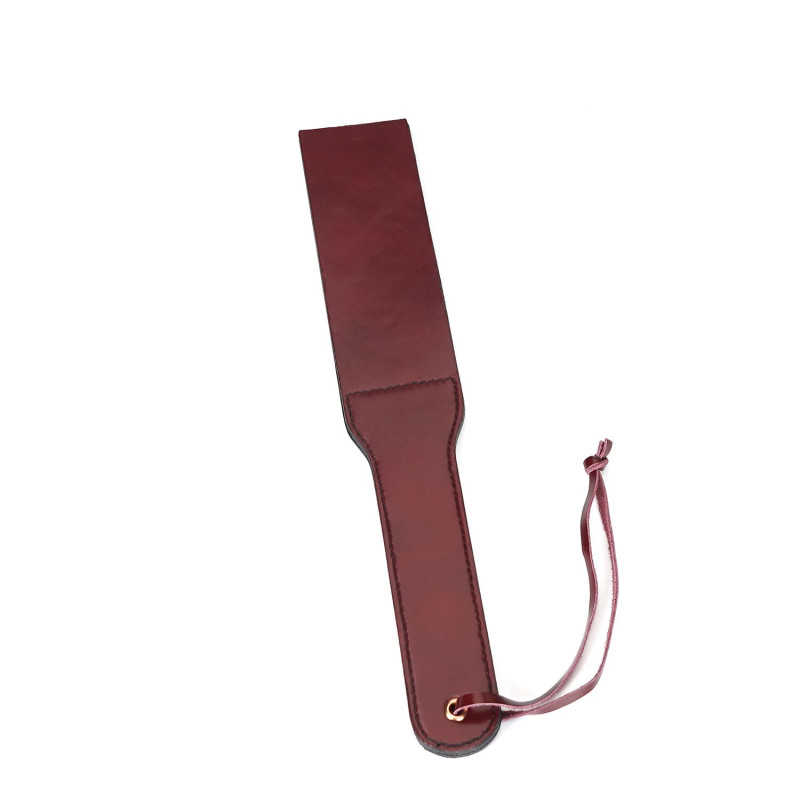 Двусторонний паддл Liebe Seele Wine Red Spanking Paddle, натуральная кожа Двусторонний паддл Liebe Seele Wine Red Spanking Paddle, натуральная кожа