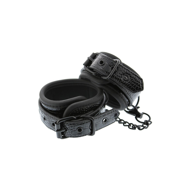 Оковы Dream toys BLAZE LUXURY ANKLE cuff CROCO BLACK, Черный Оковы Dream toys BLAZE LUXURY ANKLE cuff CROCO BLACK, Черный
