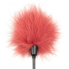 Тиклер на короткой ручке DS Fetish, перо, красный, 20 см