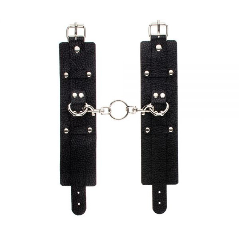 Наручники sLash Leather Dominant Hand Cuffs Чорні Наручники sLash Leather Dominant Hand Cuffs Чорні