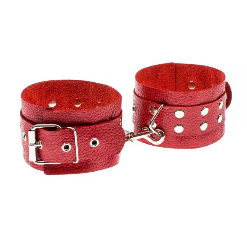 Окови sLash Leather Restraints Leg Cuffs Червоні Окови sLash Leather Restraints Leg Cuffs Червоні