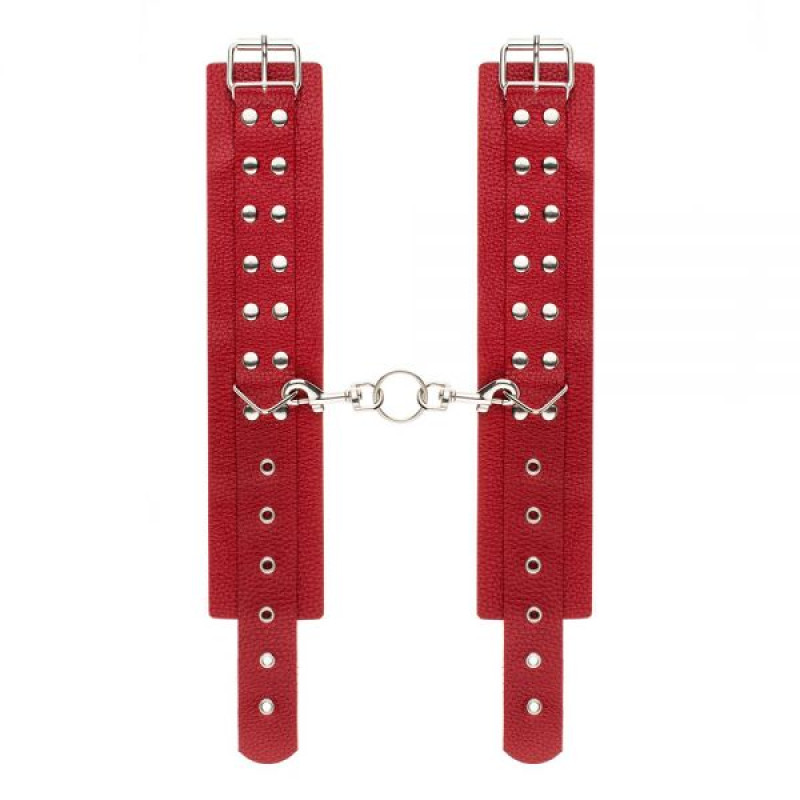 Окови sLash Leather Restraints Leg Cuffs Червоні Окови sLash Leather Restraints Leg Cuffs Червоні