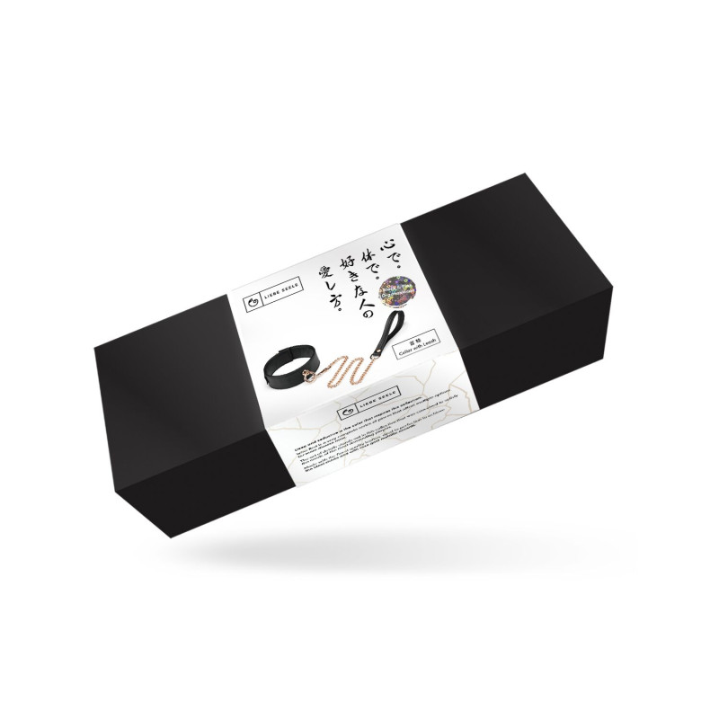 Ошейник с поводком Liebe Seele Black Organosilicon Collar with Leash, экокожа Ошейник с поводком Liebe Seele Black Organosilicon Collar with Leash, экокожа