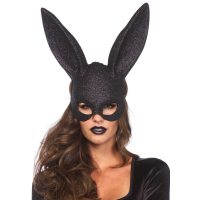 Блестящая маска кролика Leg Avenue Glitter masquerade rabbit mask Black