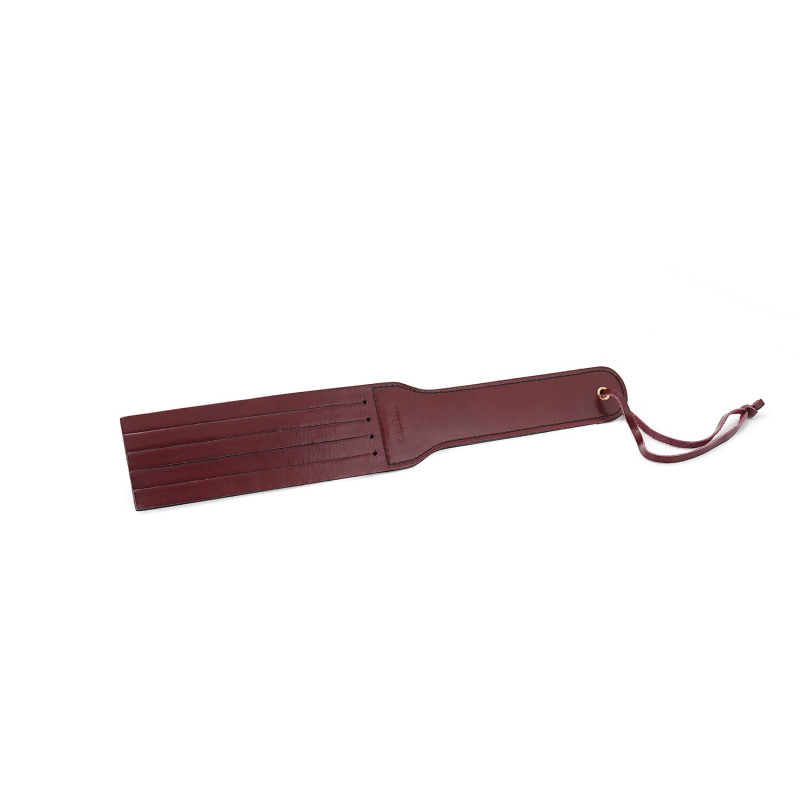 Двусторонний паддл Liebe Seele Wine Red Spanking Paddle, натуральная кожа Двусторонний паддл Liebe Seele Wine Red Spanking Paddle, натуральная кожа