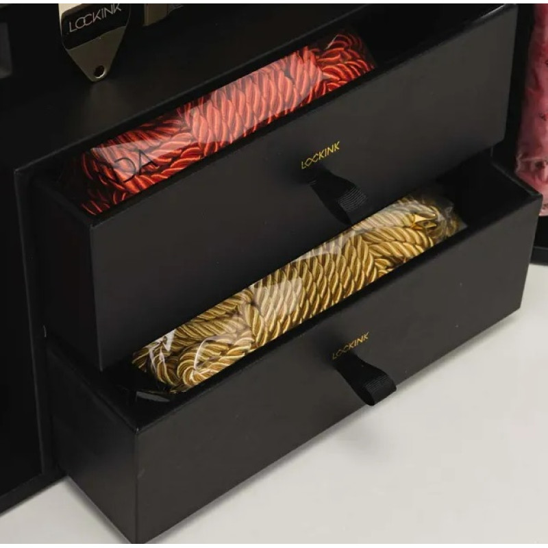 Валіза БДСМ 14 предметів Lockink Чорна Валіза БДСМ 14 предметів Lockink Чорна