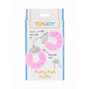 Наручники з хутром Toy Joy Furry fan cuffs Рожеві