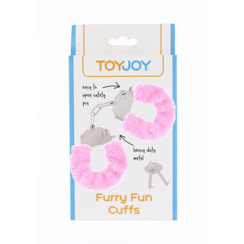 Наручники рожеві з хутром Toy Joy Furry fan cuffs Рожеві Наручники рожеві з хутром Toy Joy Furry fan cuffs Рожеві