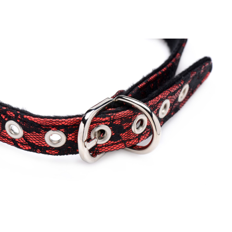 Кляп з трояндою Master Series: Eye-Catching Ball Gag With Rose, чорно-червоний Кляп з трояндою Master Series: Eye-Catching Ball Gag With Rose, чорно-червоний