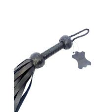 Флогер кожа Ds Fetish Calf Leather Flogger Round Knotting, 45 см
