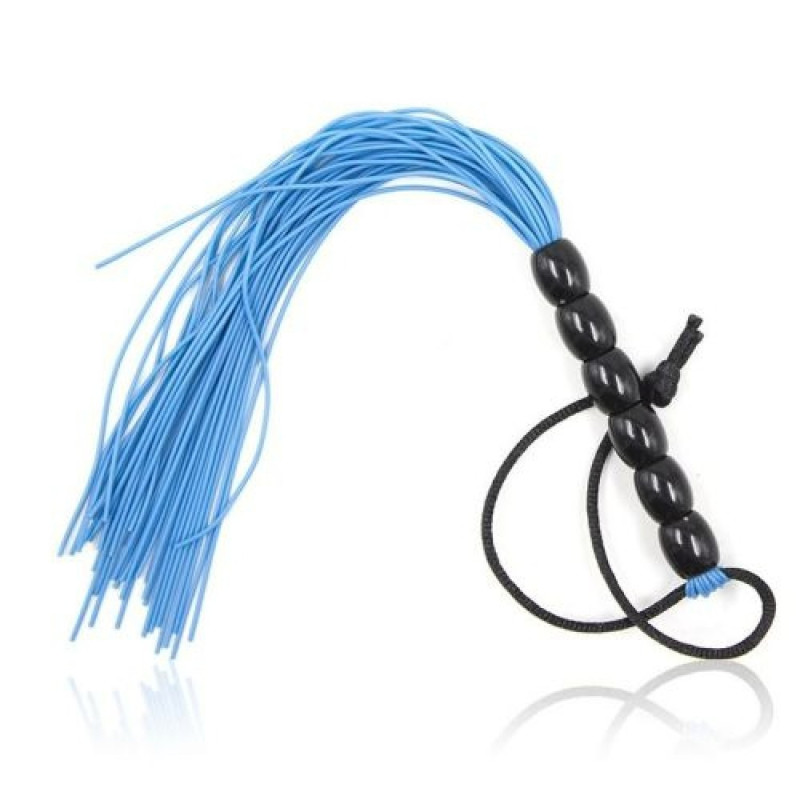 Мини флогер DS Fetish Leather flogger Голубой, 22 см