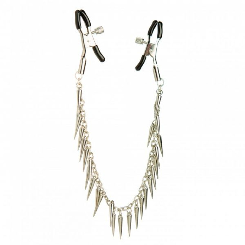 Зажимы на соски Lucky Bay Long Chain с шипами Зажимы на соски Lucky Bay Long Chain с шипами