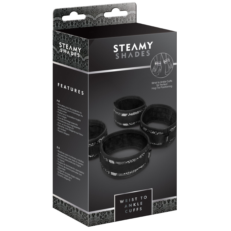 Наручники StRubber STEAMY SHADES Wrist to Ankle Cuffs
