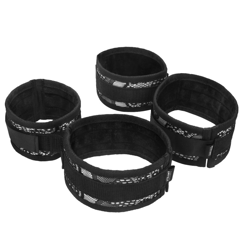 Наручники StRubber STEAMY SHADES Wrist to Ankle Cuffs